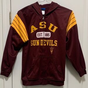 ASU Arizona State University Sun Devils Full Zip Hooded Jacket Youth XL 14/16